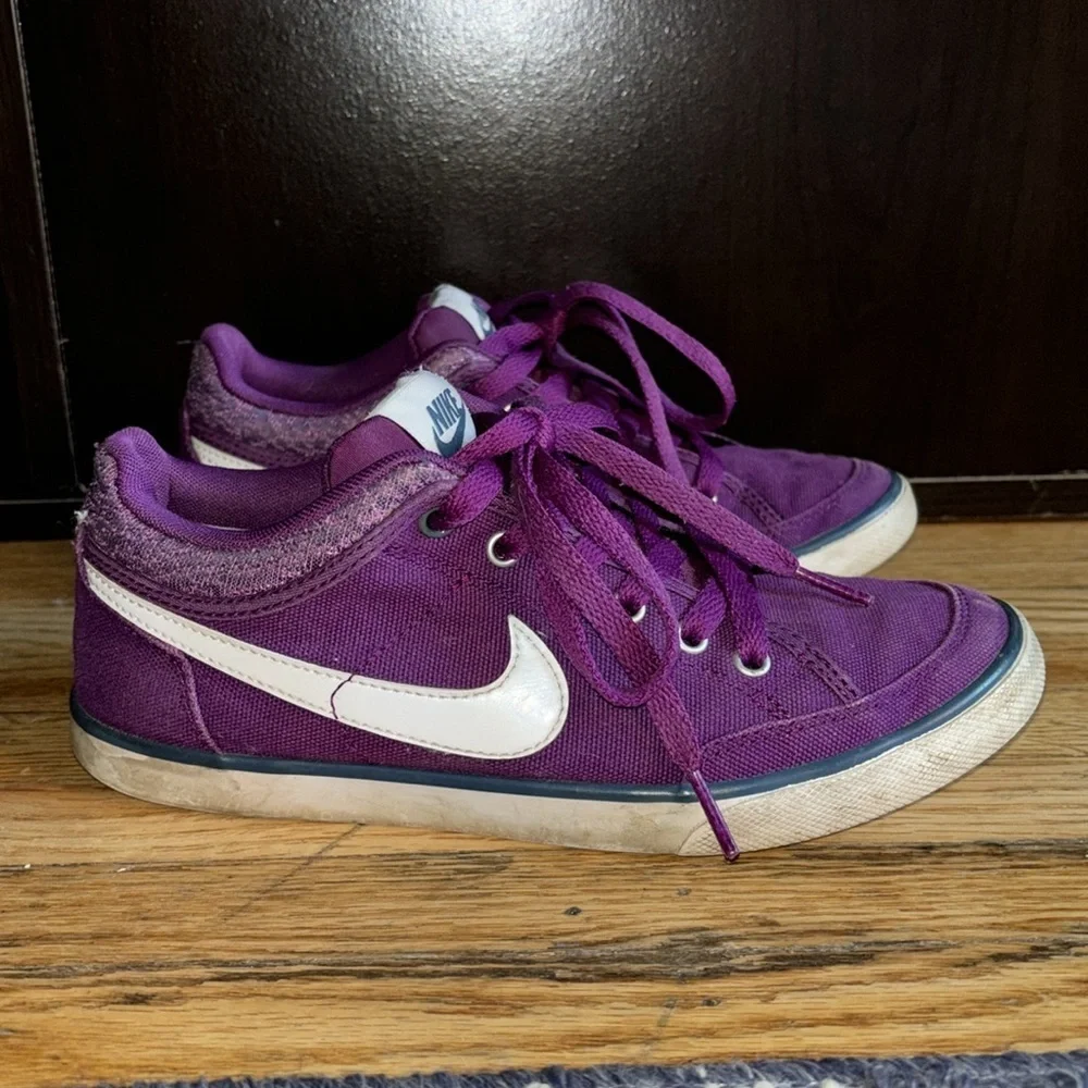NIKE Womens Purple  Capri III Canvas Skate Sneaker women’s size 6 youth 4.5 - Picture 7 of 11